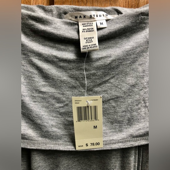 Max Studio Grey Maxi Skirt Size M NWT - Picture 2 of 3